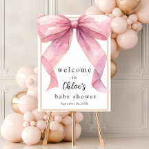 Bienvenidos a Baby Shower de Posch Pink Coquette B