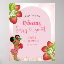 Bienvenidos a Baby Shower de Strawberry Berry Swee