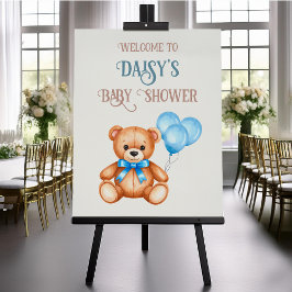 Póster Bienvenidos a Baby Shower de Sweet Little Cub