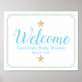Póster Bienvenidos a Baby Shower de Twinkle Little Star B