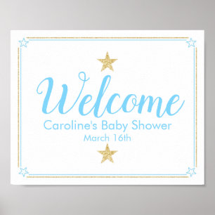 Póster Bienvenidos a Baby Shower de Twinkle Little Star B