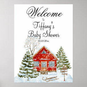 Póster Bienvenidos a Baby Shower de Winscape Landscape Re