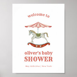 Póster Bienvenidos a Baby Shower del Carnaval de Viñas
