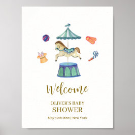 Póster Bienvenidos a Baby Shower del Carnaval de Viñas