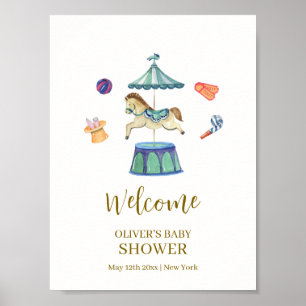 Póster Bienvenidos a Baby Shower del Carnaval de Viñas