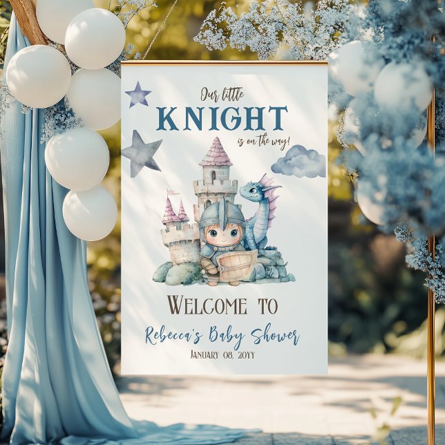 Póster Bienvenidos a Baby Shower Dreamy Dragon Knight (Subido por el creador)