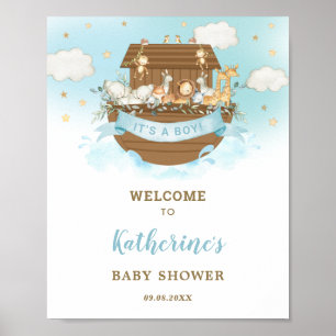 Póster Bienvenidos a Baby Shower, el chico arca de moda N