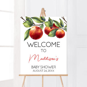 Póster Bienvenidos a Baby Shower en Apple of Our Eye