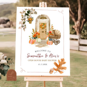 Póster Bienvenidos a Baby Shower Hand Drake Fall Open Hou