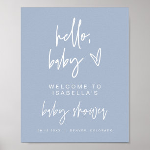 Póster Bienvenidos a Baby Shower MARLO Modern Boho Dusty 