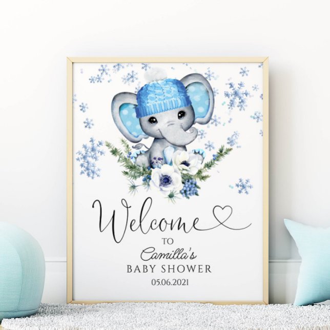 Póster Bienvenidos a Baby Shower para Elephant de Inviern (Subido por el creador)
