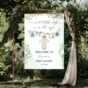 Póster Bienvenidos a Baby Shower, ropa de bebé dulce