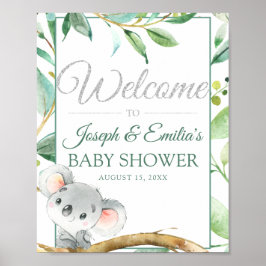 Póster Bienvenidos a Baby Shower sobre la igualdad de gén