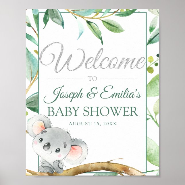 Póster Bienvenidos a Baby Shower sobre la igualdad de gén (Frente)