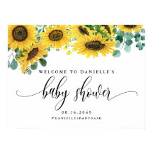 Bienvenidos a Baby Shower Sunflowers y Eucalyptus