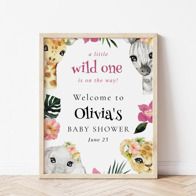 Póster Bienvenidos a Baby Shower, un pequeño Chica de la  (Subido por el creador)