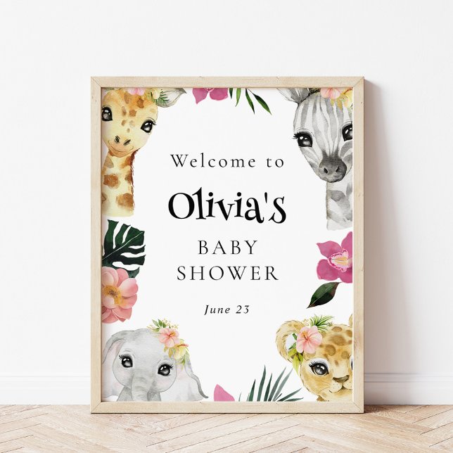 Póster Bienvenidos a Baby Shower, un pequeño Chica de la  (Subido por el creador)