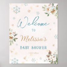 Bienvenidos a Baby Shower Winter Wonderland Snowfl