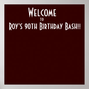 Póster ¡Bienvenidos a, Bash de Cumpleaños 90 de Roy!
