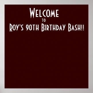 Póster ¡Bienvenidos a, Bash de Cumpleaños 90 de Roy!