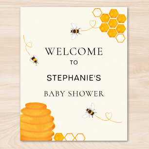 Póster Bienvenidos a Bee Baby Shower