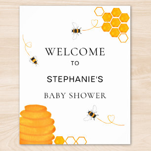 Póster Bienvenidos a Bee Baby Shower