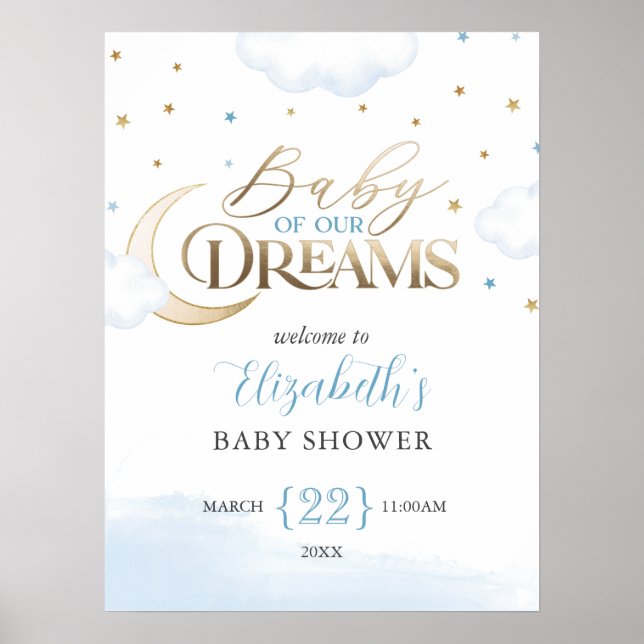 Póster Bienvenidos a Blue Gold Baby of our Dreams (Frente)
