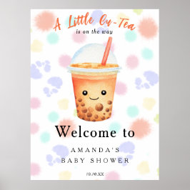 Póster Bienvenidos a Bubble Tea Baby Ducha