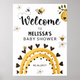 Póster Bienvenidos a Bumble Bee Baby Shower