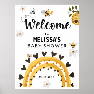Póster Bienvenidos a Bumble Bee Baby Shower