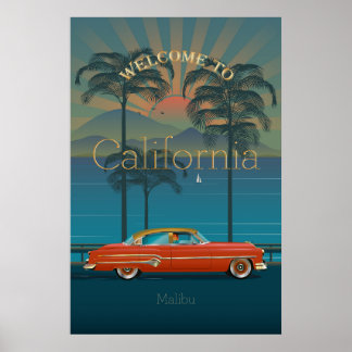 Póster Bienvenidos a California