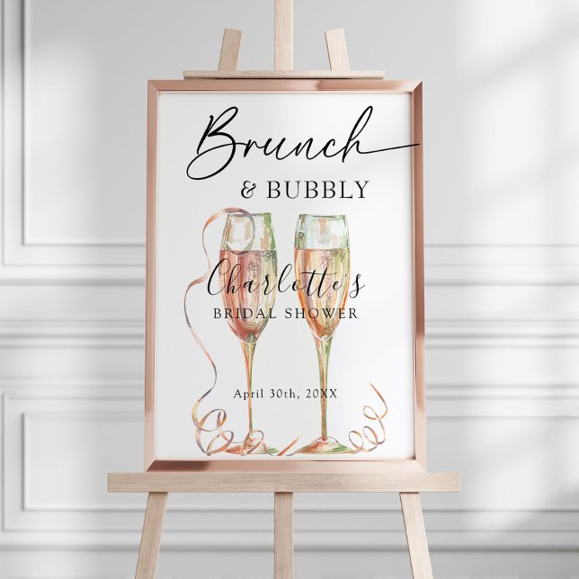 Póster Bienvenidos a Champán Brunch & Bubbly Bridal Showe (Subido por el creador)