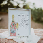 Póster Bienvenidos a Champán Brunch y Bubbly Bridal Showe<br><div class="desc">Poster De Bienvenida De La Ducha De Novias De Champán Brunch. La mayoría del texto es editable. Haga clic en Personalizar para editar. Artículos coincidentes en el diseño del Fiesta Cava de nuestra tienda.</div>