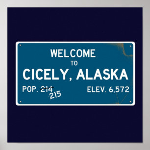 Póster Bienvenidos A Cicely Alaska Northern Exposure