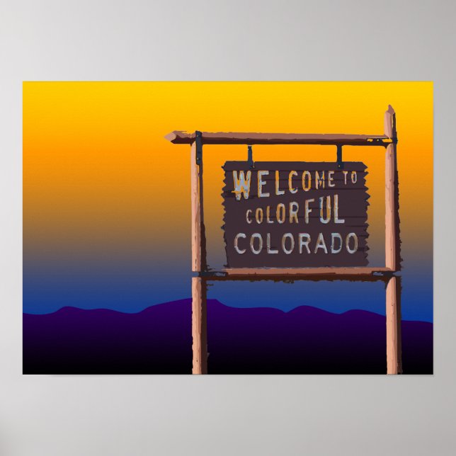 Póster bienvenidos a colorido colorado (Frente)