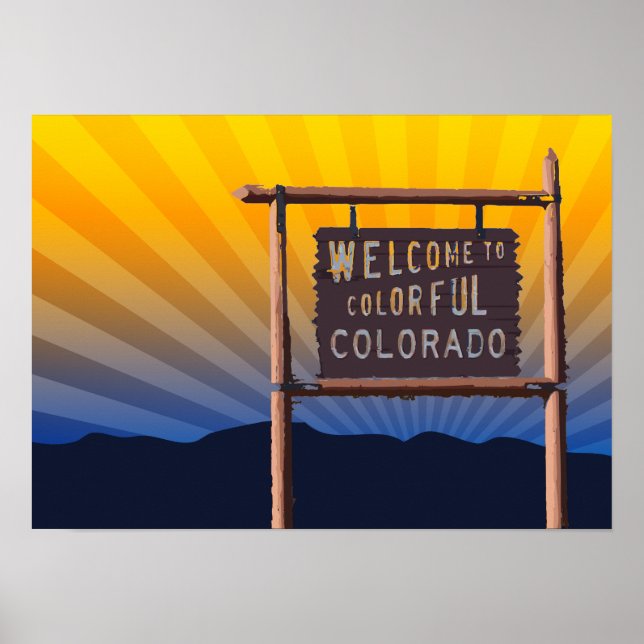 Póster bienvenidos a colorido colorado (Frente)