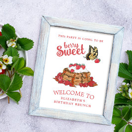 Póster Bienvenidos a cumpleaños de Berry Sweet Waffles y