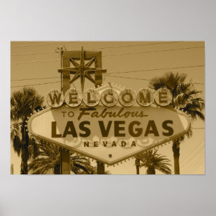 Póster Bienvenidos a Fabulous Las Vegas