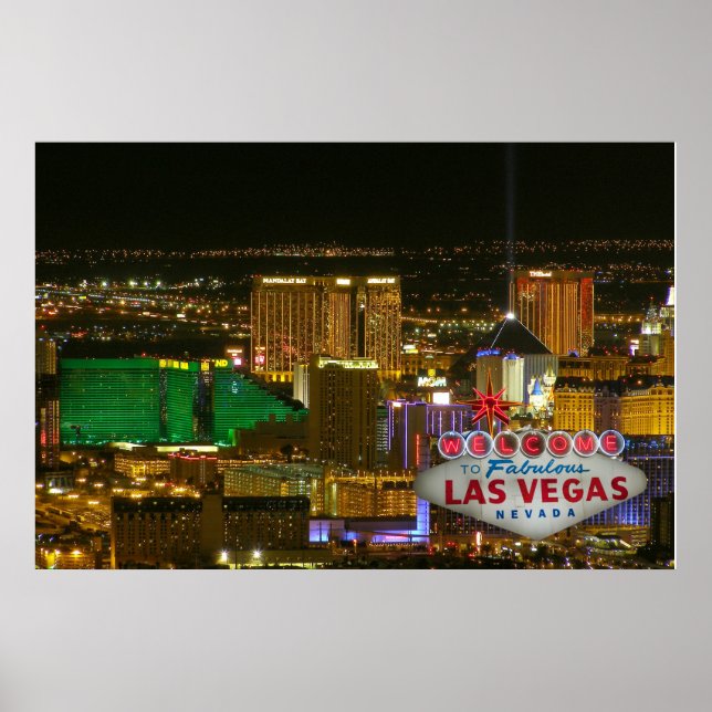 Póster Bienvenidos a Fabulous Las Vegas, Nevada (Frente)