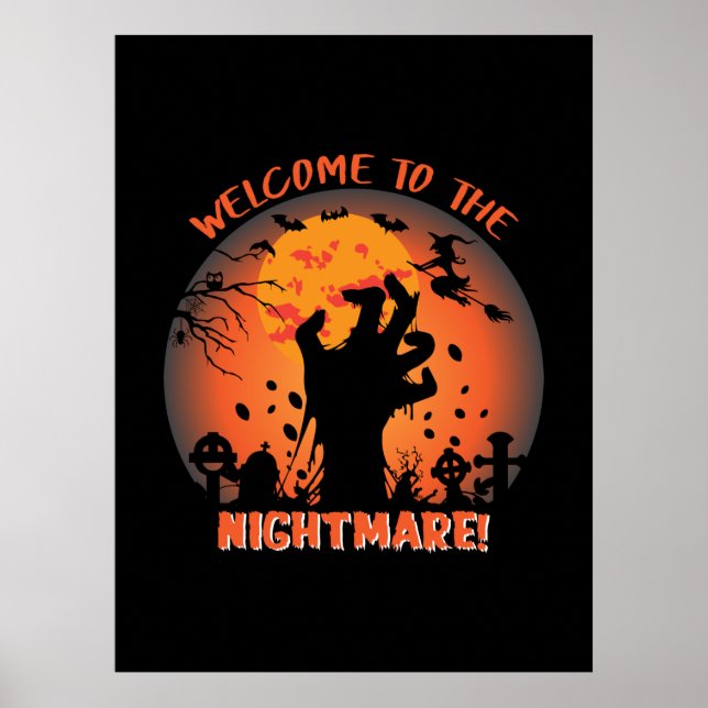 Póster Bienvenidos A Halloween A La Pesadilla (Frente)