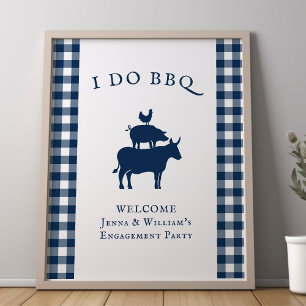 Póster Bienvenidos a I Do BBQ Rustic Farmhouse Cuadro de 