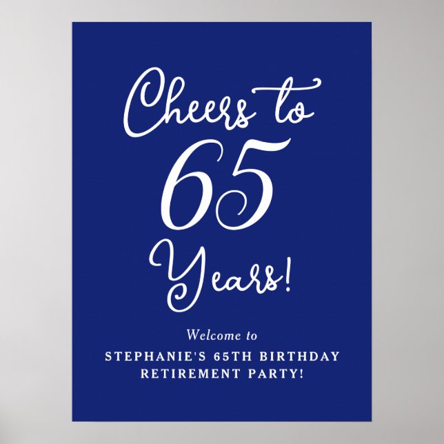 Póster Bienvenidos a Jubilación a los 65 años de la Marin (Frente)