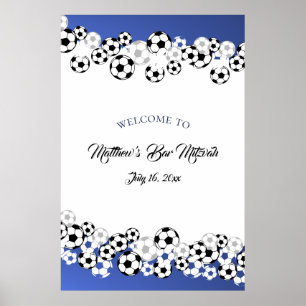 Póster Bienvenidos a la barra de fútbol Mitzvah