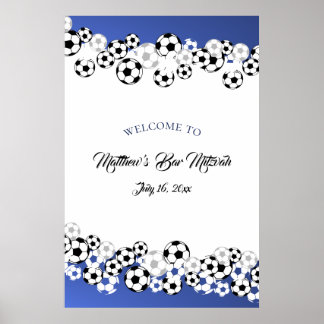 Póster Bienvenidos a la barra de fútbol Mitzvah