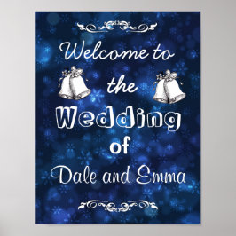 Póster Bienvenidos a la Boda de Invierno del Poster Añadi