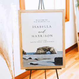 Póster Bienvenidos a la boda en SANTA CRUZ California