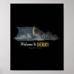 Póster Bienvenidos A La Caravana Derry Maine Usa Pennywis