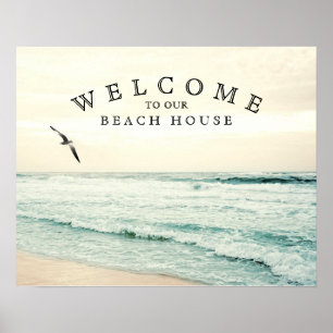 Póster Bienvenidos a la costa de gaviota de Nuestra Casa