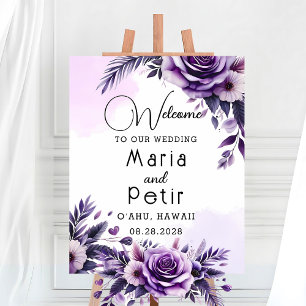 Póster Bienvenidos a la Costa de Marfil con Acento Floral