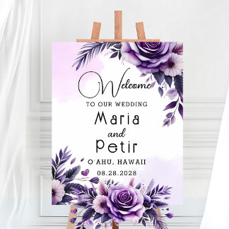 Póster Bienvenidos a la Costa de Marfil con Acento Floral